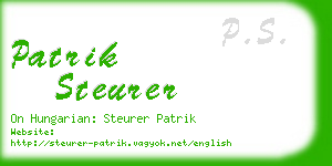 patrik steurer business card